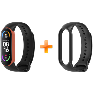 Xiaomi Mi Band 6 MiJobs двоколірний чорний/помаранчевий (MJ6-DSS005BO) ТОП в Черкасах