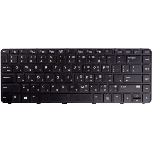Клавіатура для ноутбука PowerPlant HP Probook 430 G3, 440 G3 Чорна, Чорна кадр (KB310751) краща модель в Черкасах