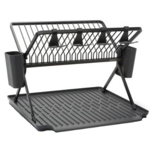 Сушилка для посуды Brabantia Foldable Dish Rack Large Темно-серая (139482) лучшая модель в Черкассах