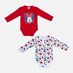 Боді Disney Minnie Mouse MN18363 2 шт 86-92 см Біло-червоне (8691109924391) краща модель в Черкасах