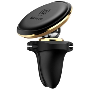 Автоутримувач для телефону Baseus Magnetic Air Vent Car Mount Holder Gold (SUGX-A0V)/(162421)