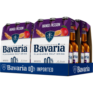 Упаковка напитка солодового газированного безалкогольного Bavaria malt Mango Passion светлое фильтрованное 0% 0.33 л х 24 шт (8714800036269)