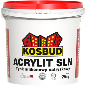 Штукатурка силиконовая машинного нанесения, KOSBUD ACRYLIT-SLN, барашек, база, ведро 25 кг в Черкассах