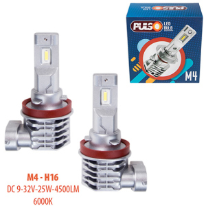 Автолампи Pulso M4-H16/LED-chips CREE/9-32v/2x25w/4500Lm/6000K (M4-H16) в Черкасах