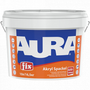 Акрилова фінішна шпаклівка для внутрішніх робіт Aura Fix Akryl Spaсkel 16.5кг біла ТОП в Черкасах