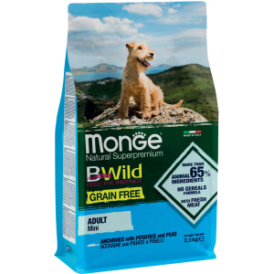 Сухой корм Monge Dog Bwild Gr.Free Mini анчоус 2.5 кг (8009470004725) в Черкассах