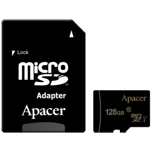 Apacer microSDXC 128GB UHS-I U1 + SD adapter (AP128GMCSX10U5-R) ТОП в Черкассах