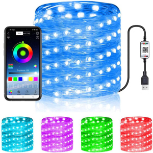 Світлодіодна Smart LED RGB гірлянда СolorWay Bluetooth 100 LED 10 м (синхронізація світла з музикою) Різнокольорова (CW-GS-100L10UMC) надійний