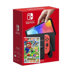 купити Nintendo Switch (OLED model) Neon Blue-Red + Гра Mario Party Superstars (російська версія)