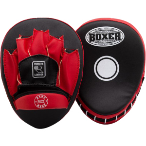 Лапи боксерські гнуті Boxer Чорно-червоні (2011-01R) в Черкасах