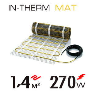 Нагревательный мат In-Therm 200 Вт - 1,4 кв.м в Черкассах