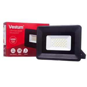 Светодиодный прожектор LED Vestum 30W 2600Лм 6500K 185-265V IP65 1-VS-3003 в Черкассах