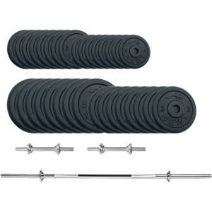 Набор штанга + гантели металлические Newt Gym Set-H Home 95 кг (NE-M-H-SET-95) надежный