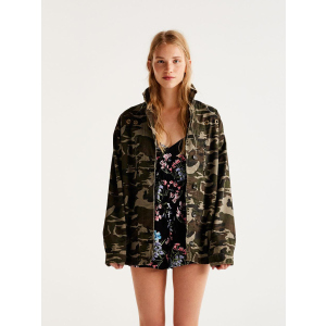 Джинсова куртка Pull &amp; Bear XAZ134035DLCH L Хакі (DD8000002747110) ТОП в Черкасах