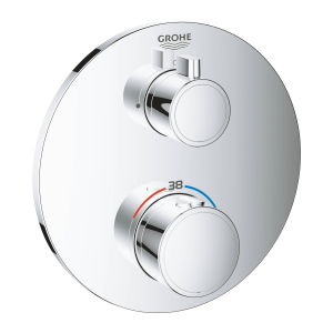 Внешняя часть смесителя без скрытой части GROHE GROHTHERM хром латунь 158мм 24075000 лучшая модель в Черкассах