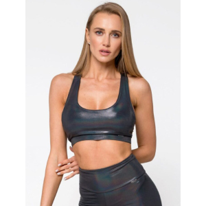 хорошая модель Спортивный топ Designed for Fitness 306601010 L Черный с серым (DF2000000026145)