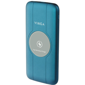 УМБ Vinga Wireless QC3.0 PD Soft Touch 10000 mAh Blue (BTPB3510WLROBL) ТОП в Черкасах