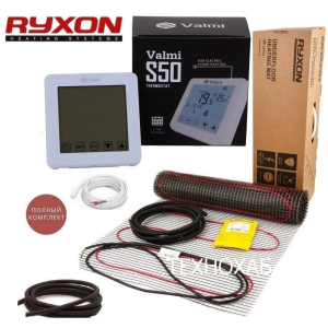 Теплый пол RYXON HM/10м² /2000Ват/ 200Вт/м² двухжильный нагревательный мат с сенсорным программируемым терморегулятором Valmi S50 в Черкассах