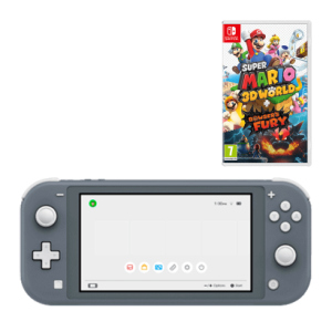 Набір Консоль Nintendo Switch Lite 32GB Grey Новий + Гра Super Mario 3D World + Bowser's Fury Nintendo Switch Російські Субтитри Новий