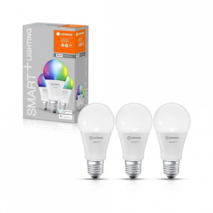 Набір світлодіодних ламп 3шт LEDVANCE SMART+ Classic A 60 E27 MULTICOLOR 9W (806Lm) 2700-6500K WiFi дім-их ТОП в Черкасах