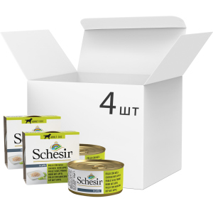 Упаковка влажного корма Schesir Chicken Аpple курица с яблоком 150 г 4 шт (2100053683019) в Черкассах