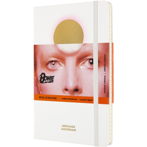 Нотатник Moleskine David Bowie 13 х 21 см 240 сторінок у лінійку Біла (8053853603807) краща модель в Черкасах