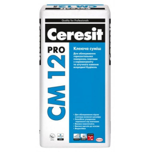 Клеящая смесь для напольных плит и керамогранита Ceresit CM 12 pro 27кг в Черкассах