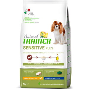 хороша модель Сухий корм для собак Natural Trainer Dog Sensitive Adult Mini With Horse з кониною, рисом та олією 7 кг (8059149252612)