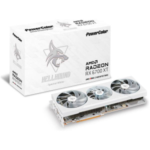 POWERCOLOR Hellhound Spectral White AMD Radeon RX 6700 XT 12GB GDDR6 (AXRX 6700XT 12GBD6-3DHLV2)