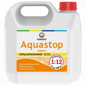 Дрібнодисперсна глибокопроникна ґрунтовка-концентрат Eskaro Aquastop Expert 3 л краща модель в Черкасах