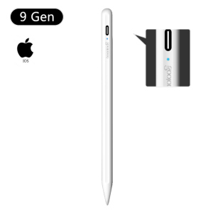 Стілус для планшета Apple iPad 2018-2021 Goojodoq 9 Gen Magnetic Type-C 1.2mm White ТОП в Черкасах