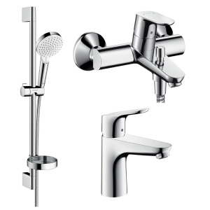 Набір змішувачів HANSGROHE Focus 1092019 (31607000+31940000+26553400) ТОП в Черкасах