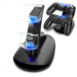 Двойная зарядная станция Dual USB Charging Stand для геймпадов PlayStation (PS4 / PS4 Slim / PS4 Pro) Dualshock 4 Черный Без Бренда лучшая модель в Черкассах