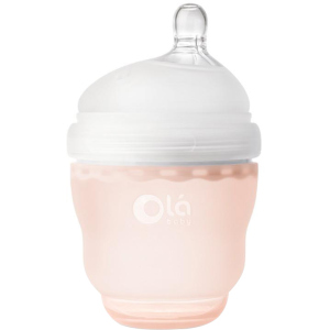 Дитяча силіконова антиколікова пляшечка Olababy GentleBottle Coral Помаранчевий 120 мл (80430) краща модель в Черкасах