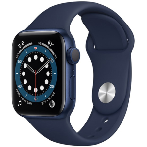 Смарт-часы Apple Watch Series 6 GPS 40mm Blue Aluminium Case with Deep Navy Sport Band (MG143UL/A) лучшая модель в Черкассах