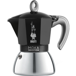 Гейзерная кофеварка Bialetti New Moka Induction на 6 чашки Черная (0006936) лучшая модель в Черкассах