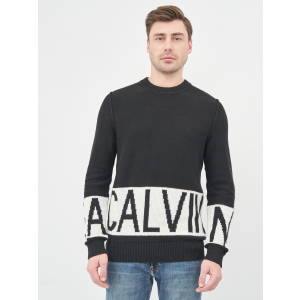 Джемпер Calvin Klein Jeans Blocking Logo Ckj Sweater J30J316583-BEH XXL CK Black (8719853134146) ТОП в Черкасах