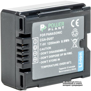 Акумулятор PowerPlant для Panasonic VW-VBD070, CGA-DU07 (4775341113394) краща модель в Черкасах