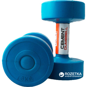 Гантелі LiveUp Cement Dumbell пара Blue (LS2003-3) краща модель в Черкасах