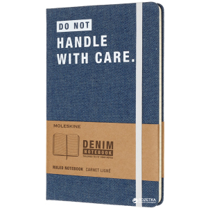 Нотатник Moleskine Denim 13 х 21 см 240 сторінок у лінійку Handle With Care (8058341710746) ТОП в Черкасах