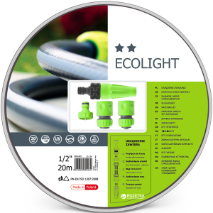 Набір поливальний Cellfast Ecolight 20 м 1/2" + комплект з'єднувачів (10-190) краща модель в Черкасах