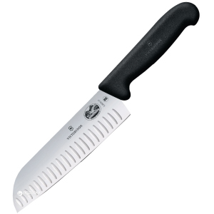 Профессиональный нож Victorinox Fibrox Santoku 170 мм Black (5.2523.17) лучшая модель в Черкассах