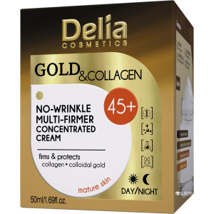 купити Крем-концентрат проти зморшок Delia cosmetics Gold & Collagen Мульти-пружність 45+ 50 мл (5901350469163)