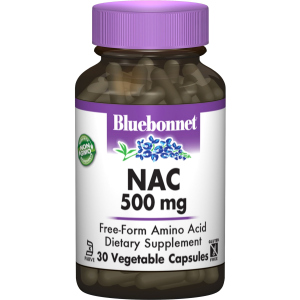 Аминокислота Bluebonnet Nutrition NAC (N-Ацетил-L-Цистеин) 500 мг 30 гелевых капсул (743715000629) ТОП в Черкассах