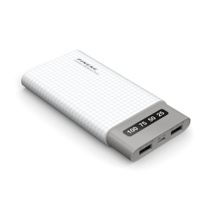 Зовнішній акумулятор Power Bank Pineng PN-981 10000 mAh White