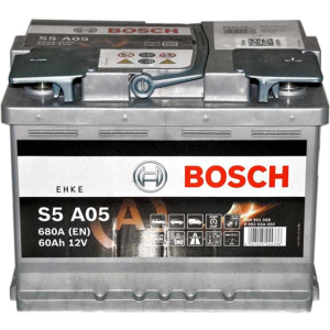 Автомобільний акумулятор Bosch AGM 6СТ-60 (S5A050) 60 Ач (-/+) Euro 680 А (0 092 S5A 050) краща модель в Черкасах