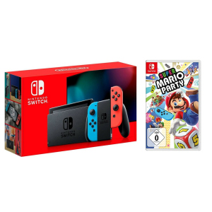 Nintendo Switch Neon blue/red - Обновлённая версия + Super Mario Party + чехол ТОП в Черкассах