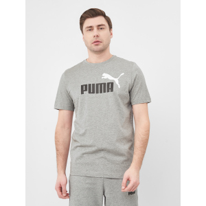 Футболка Puma Ess+ 2 Col Logo Tee 58675903 S Medium Gray Heather (4063697385665) ТОП в Черкассах