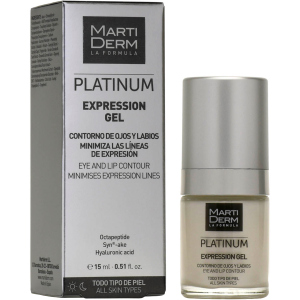 Гель MartiDerm Platinum Expression Gel для контуру очей та губ 15 мл (8437000435471) краща модель в Черкасах