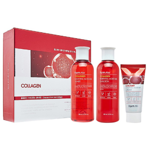 Набір для обличчя на основі колагену FarmStay Collagen Essential Moisture Skin Care 3 Set (8809426959464) краща модель в Черкасах